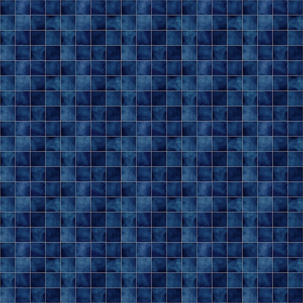 Zellige Style Square Tiles - Denim