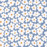 Retro Daisy Bloom Blue tapeet
