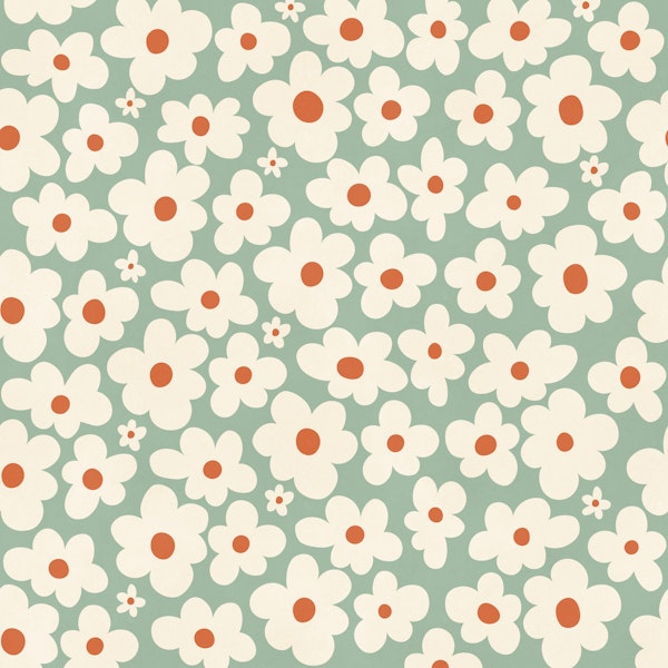 Retro Daisy Bloom Mint