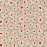 Retro Pink Daisy Toss tapet