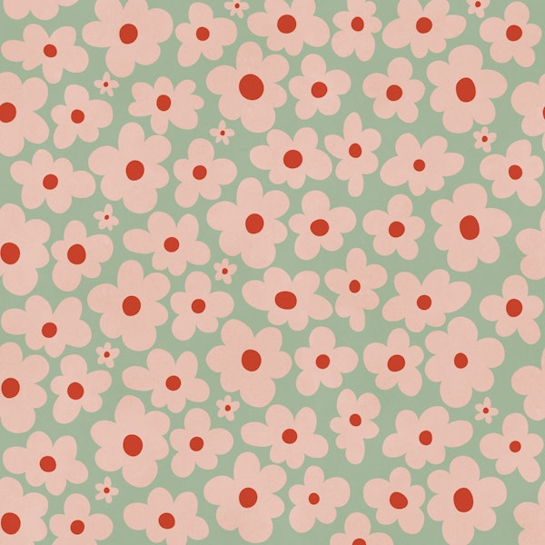 Retro Pink Daisy Toss