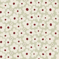 Retro Daisy Scatter Sage Green tapet