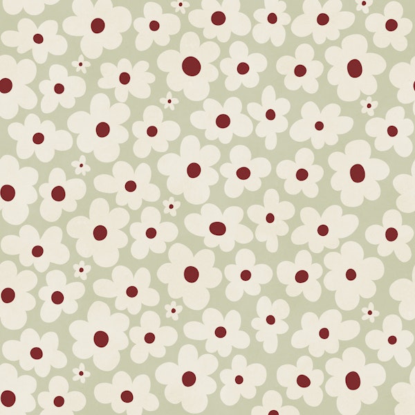 Retro Daisy Scatter Sage Green