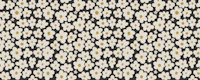 Retro Daisy Scatter Black tapet
