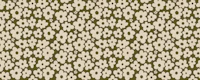 Retro Daisy Bloom Olive tapet