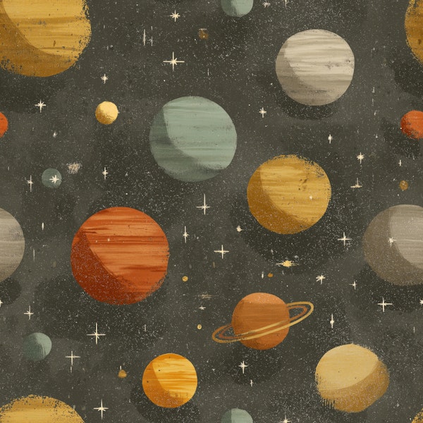 Vintage Cosmic Planets