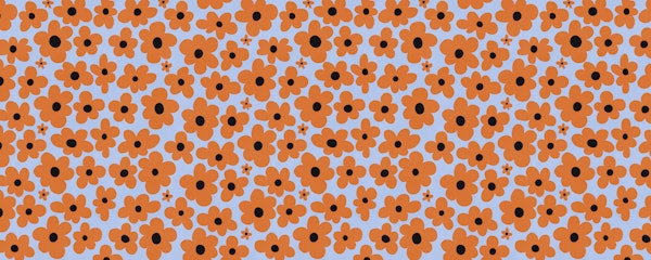 Retro Orange Daisy Bloom