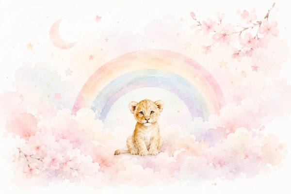Nursery Lion Rainbow Dreams