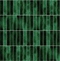 Zellige Style Skinny Tiles - Malachite wallpaper
