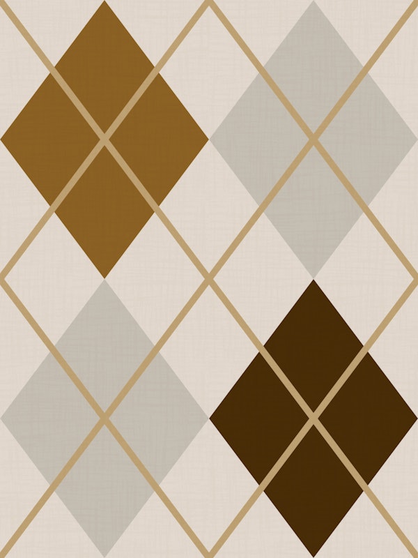 Warm Minimal Argyle Plaid