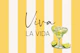 Yellow White Stripes Margarita Cocktail