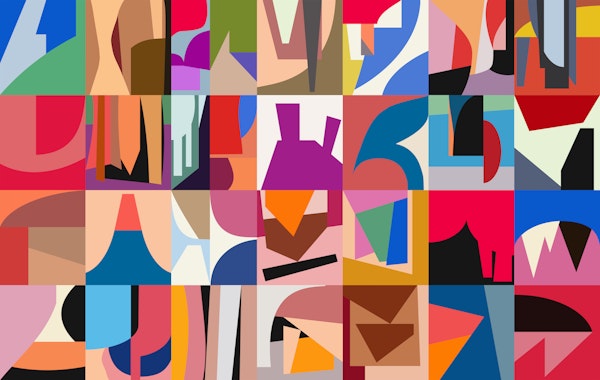 Bold Abstract Shapes Grid