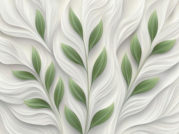 Minimal Botanical Leaf Relief
