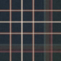 Meredith Masculine Plaid Navy Blue tapetit