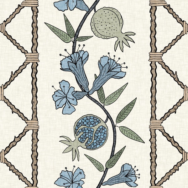 Pomegranate Vine Powder Blue