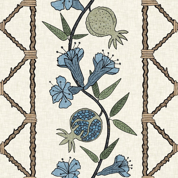 Pomegranate Vine Powder Blue