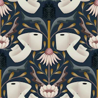 Toilet aesthetic bathroom dark blue wallpaper