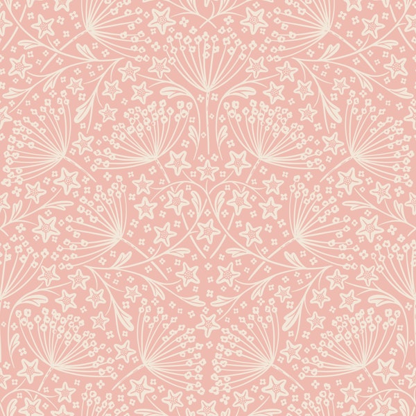 star flower damask blush pink