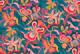 Orchid jungle paradise blooms teal