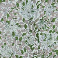 Honeysuckle in Melrose Lake - Arts & Crafts wallpaper