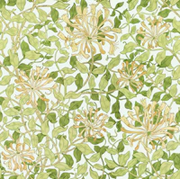 Honeysuckle in Summer Gold - Arts & Crafts wallpaper