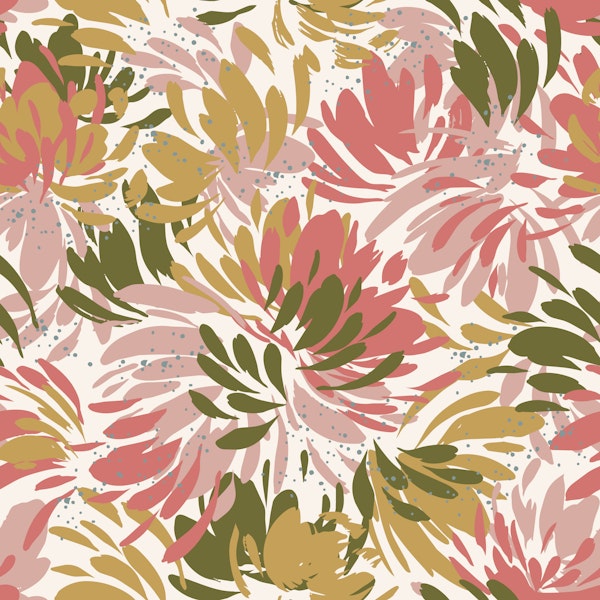 Soft Tropical Foliage Coral