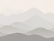 Zen Misty Layered Mountains - Japandi Grey