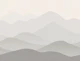 Zen Misty Layered Mountains - Japandi Grey
