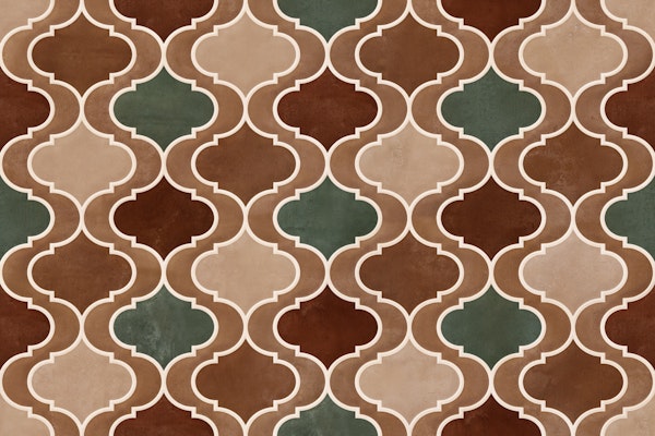 Moroccan Tile Ivory Outline Decor
