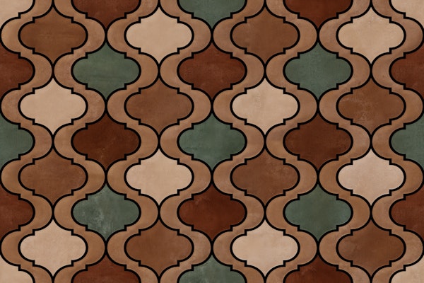 Moroccan Tile Black Outline Decor