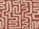 Southwestern Modern Abstract Maze Terracotta