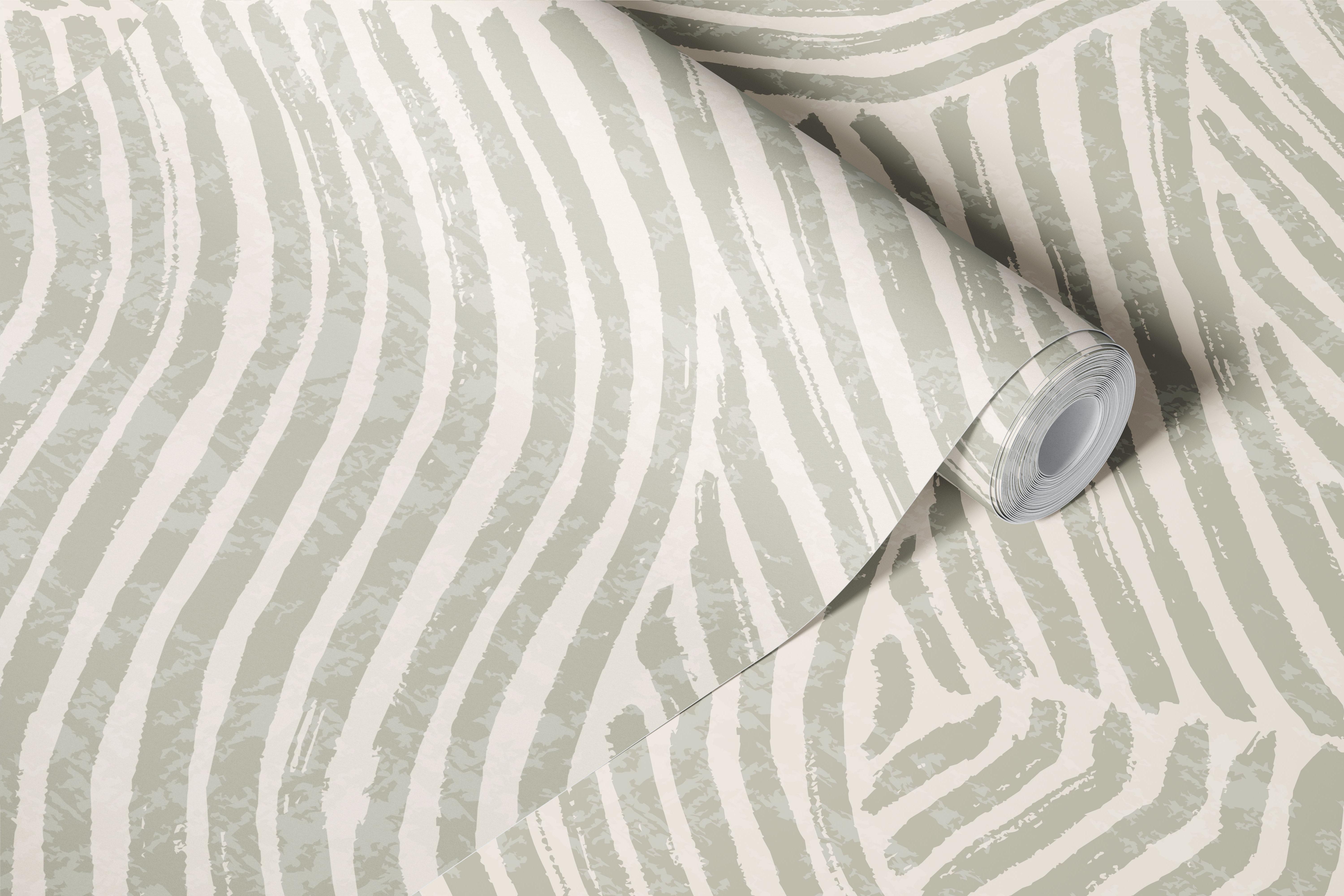 Taupe organic linework wallpaper in a modern room