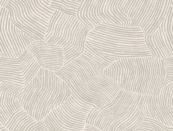 Organic Japandi Linework Patchwork in Taupe