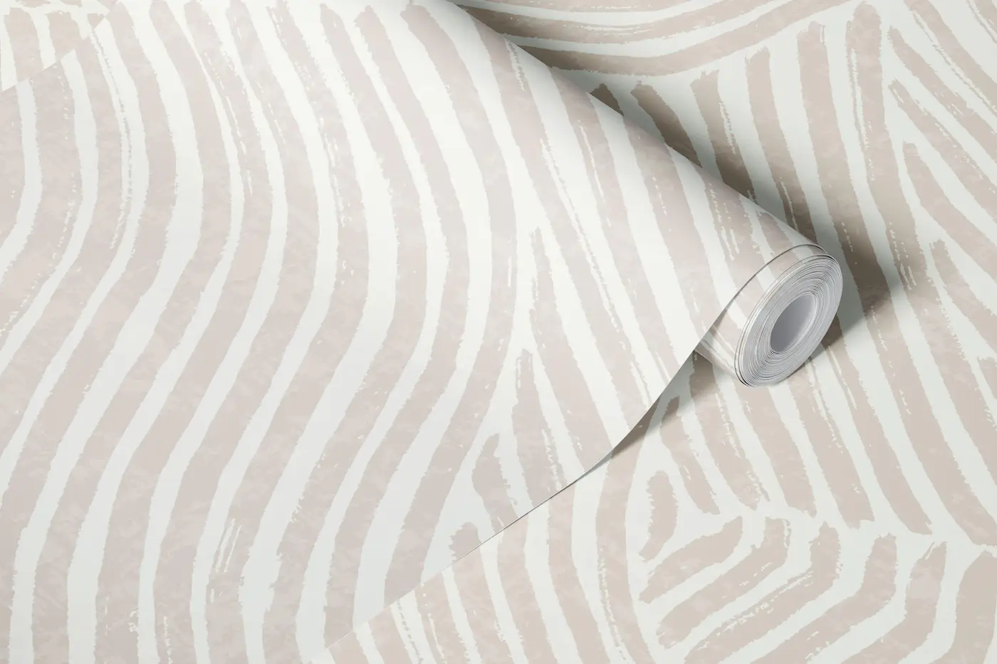 Beige Organic Wabi Sabi Patchwork Stripes wallpaper roll