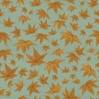 Japanese Maple Leaves - Mustard & Water tapetas