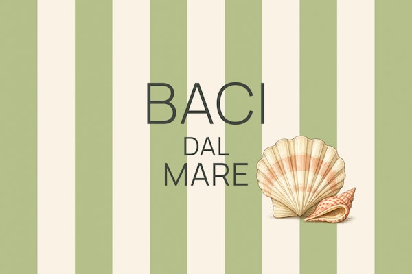 Italian Beach Quote With Seashells