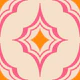 Simple Pink Orange Moroccan Tile