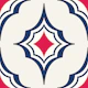 Graphic Navy Red Moroccan Medallion