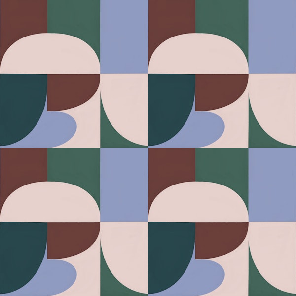 Modern Bauhaus Shapes Grid