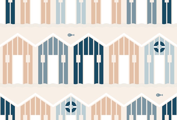 Marina Beach Cabin Stripes