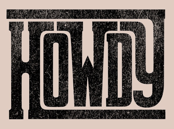 Howdy Vintage Rodeo Lettering
