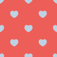 Modern Nursery Hearts - Red Blue wallpaper