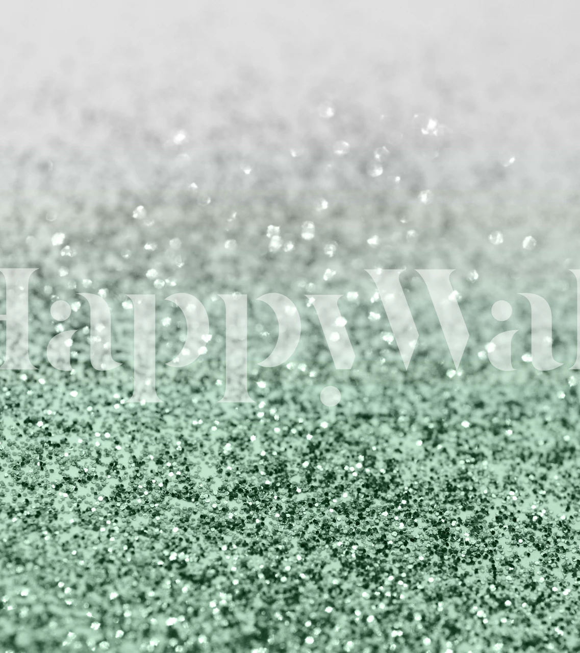 Silver Pastel Mint Glitter behang in een kamer