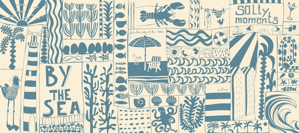 Coastal Patchwork Mosaic Blue