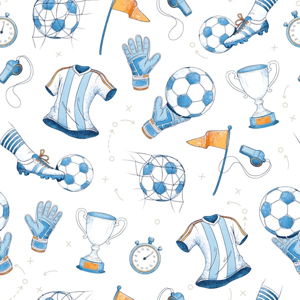 Match Day - soccer blue white