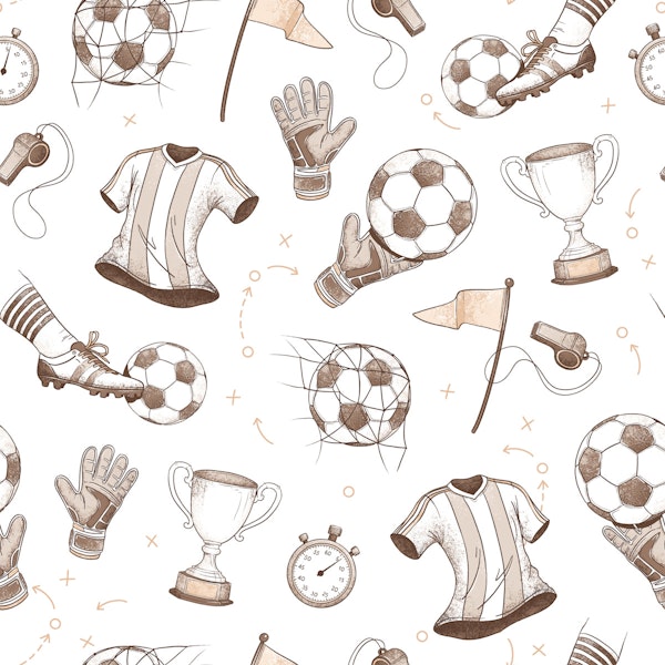 Match Day - soccer brown white