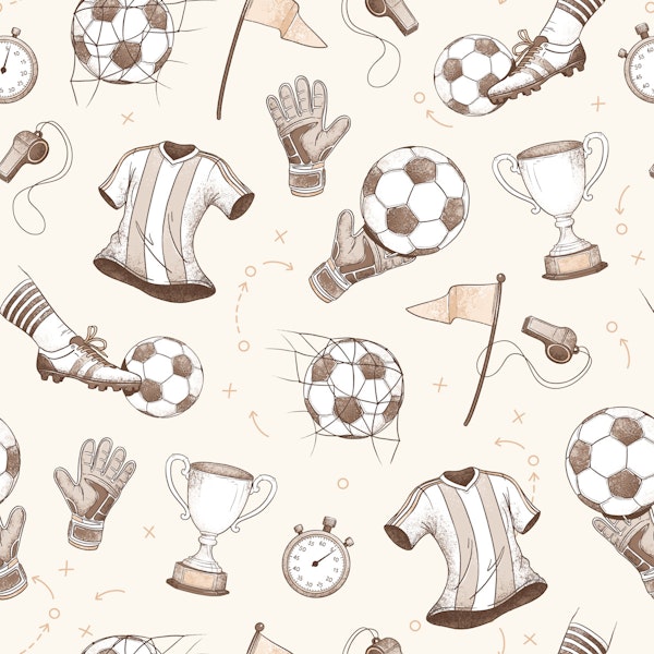 Match Day - soccer brown beige
