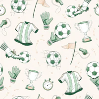 Match Day - soccer green beige wallpaper