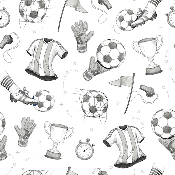 Match Day - soccer grey white