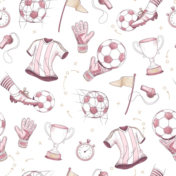 Match Day - soccer pink white